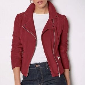 Forever 21 Women's Red Suede Jacket Size M